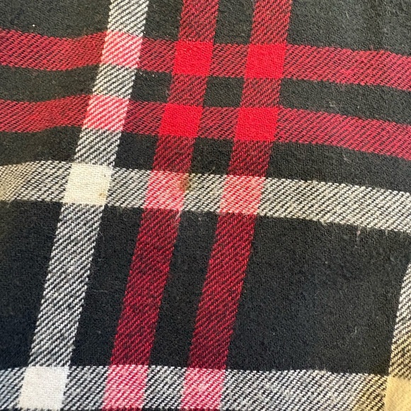 Hooded Flannel long sleeve button up red flannel grey hood size Small - Picture 8 of 8